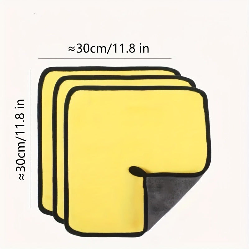 Multipurpose Microfiber Cleaning Cloths Set of 3, 5, or 10, Absorbent, Lint-Free