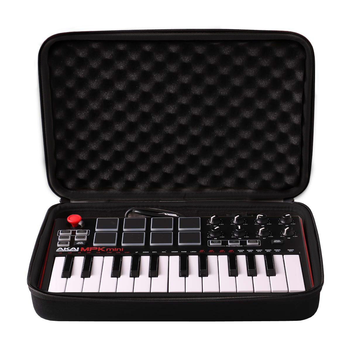 Hardshell EVA Protective Case for 25-Key USB MIDI Controllers Black