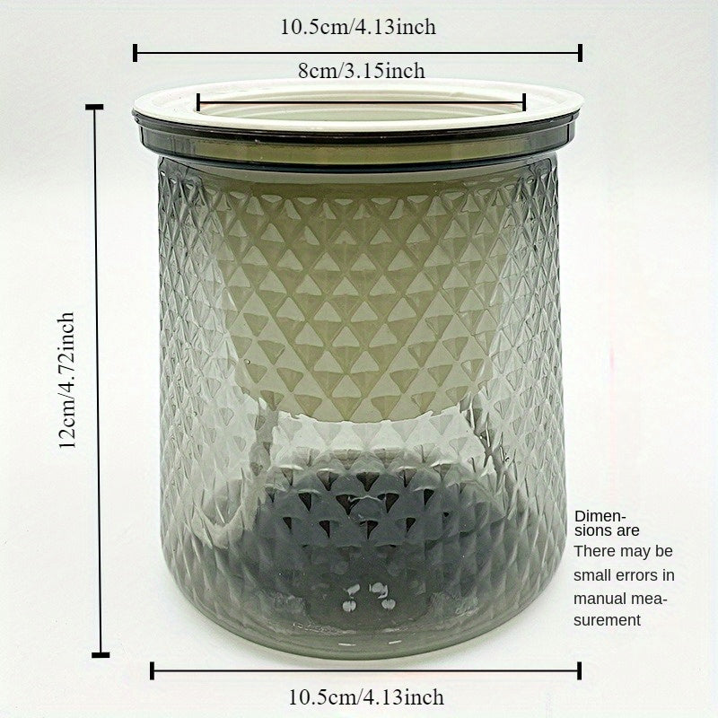 Set of 4 Self-Watering Plant Pots with Star Pattern, Transparent Plastic Nordic Style Round Tabletop Planters with Drainage