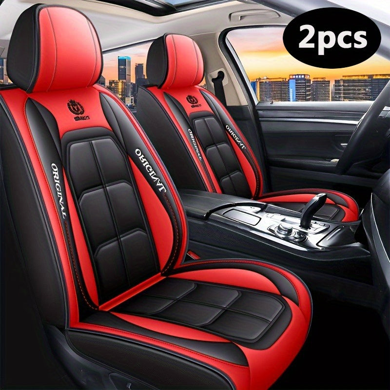 2 dona sun'iy charm avtoturargoh o'rindiqlari qoplamalari universal moslashuvchan bardoshli oson parvarish himoyasi