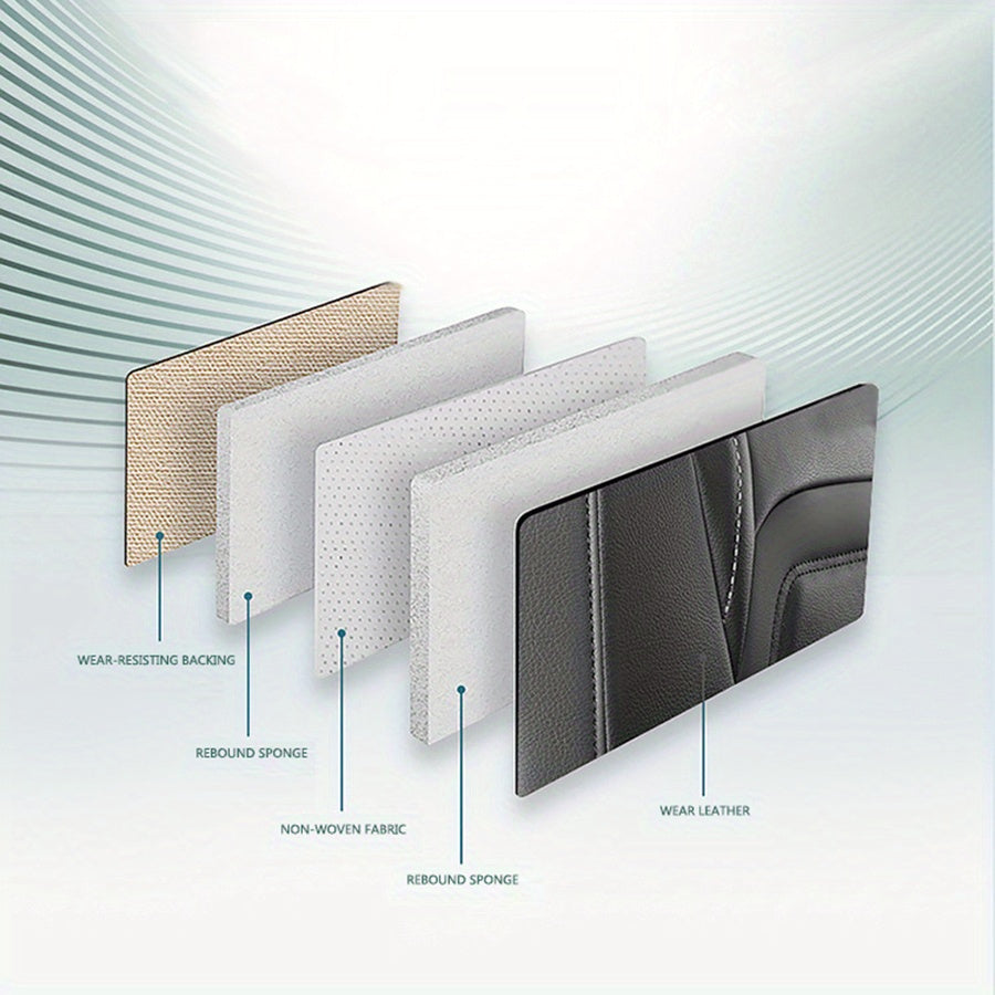 2pcs Faux Leather Car Seat Covers Universal Fit Durable Easy-Care Protection