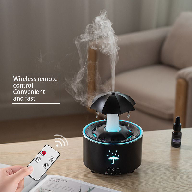Rotating Humidifier with Mist Output and Colorful Lights for Bedroom and Office