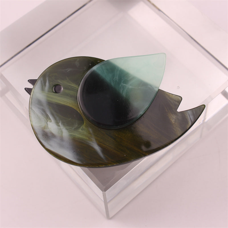 Acrylic Bird Brooch Pin for Dresses Animal-Shaped Jewelry Minimalist Style