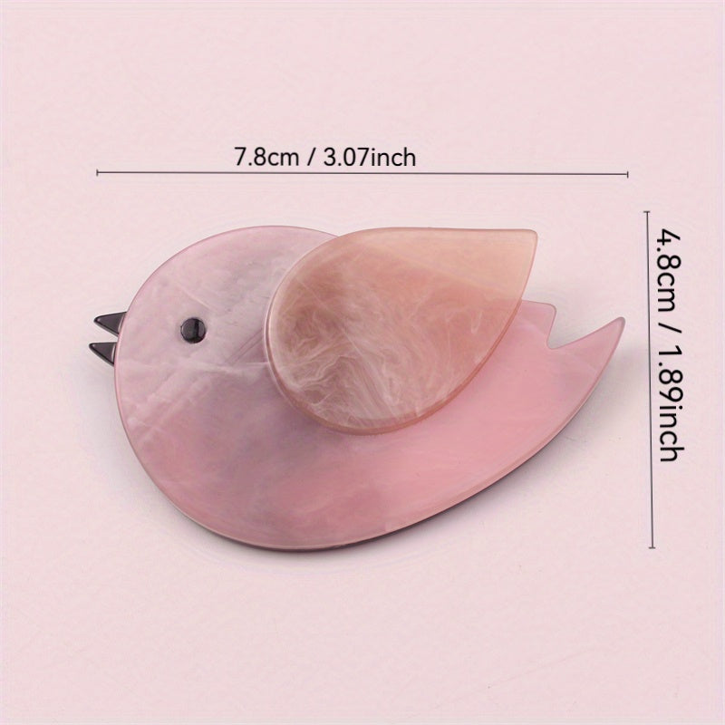 Acrylic Bird Brooch Pin for Dresses Animal-Shaped Jewelry Minimalist Style