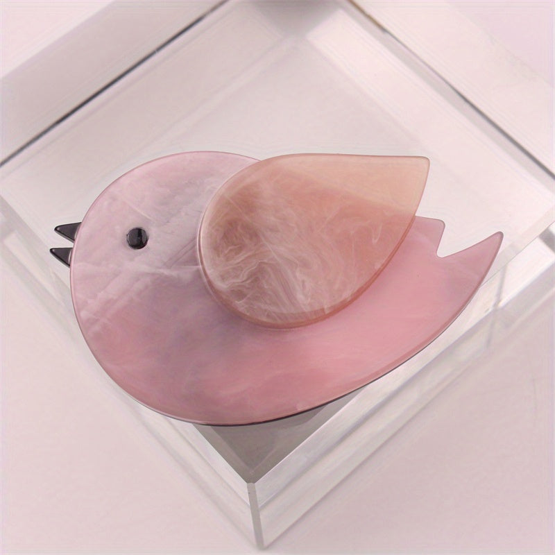 Acrylic Bird Brooch Pin for Dresses Animal-Shaped Jewelry Minimalist Style