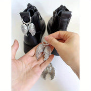 Unisex Zinc Alloy Angel Wing Shoe Charm for Boots Removable Decoration