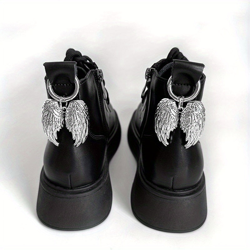Unisex Zinc Alloy Angel Wing Shoe Charm for Boots Removable Decoration