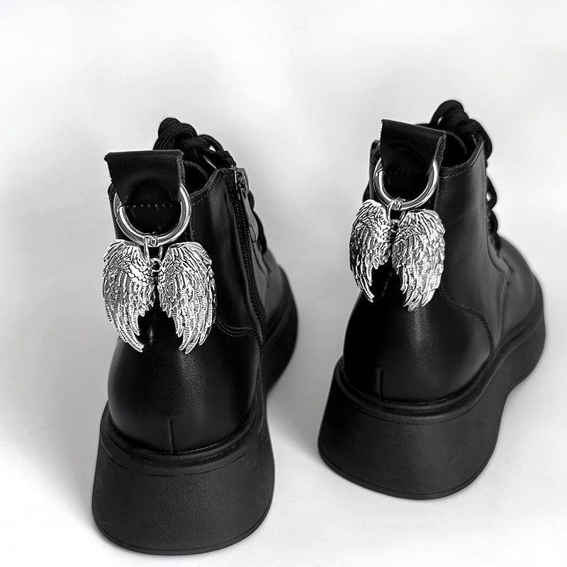 Unisex Zinc Alloy Angel Wing Shoe Charm for Boots Removable Decoration