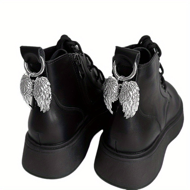 Unisex Zinc Alloy Angel Wing Shoe Charm for Boots Removable Decoration