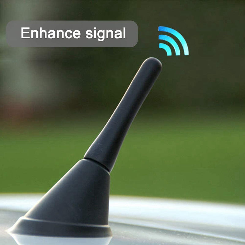 Black Car Antenna 6.5cm Durable Plastic Radio Signal Booster