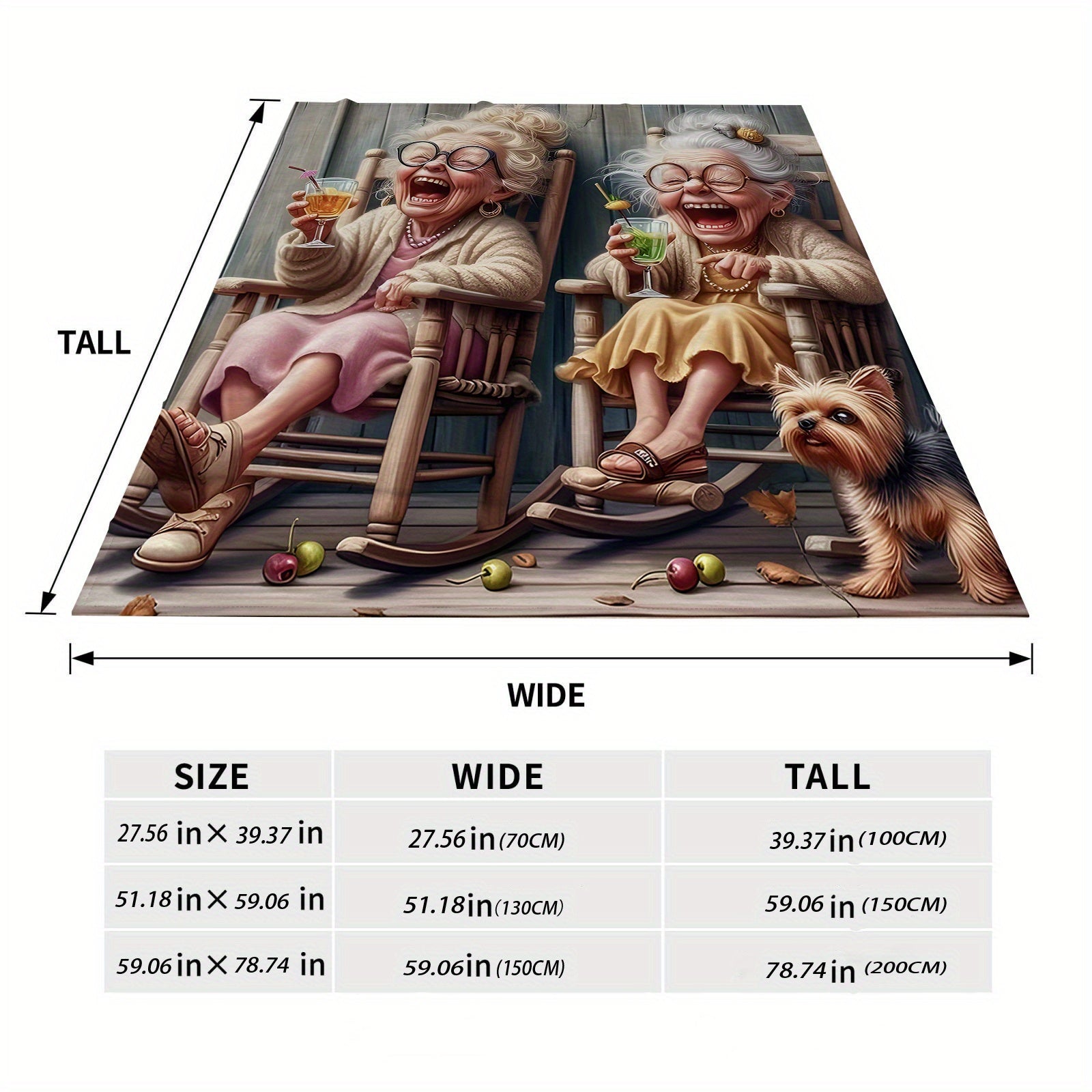 Flannel Blanket for Adults Digital Print Soft Warm Lightweight for Home Travel Office