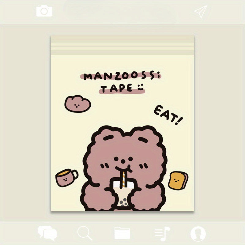 Set of 10 Mini Adhesive Trash Bags for Car Office Home with Cartoon Designs