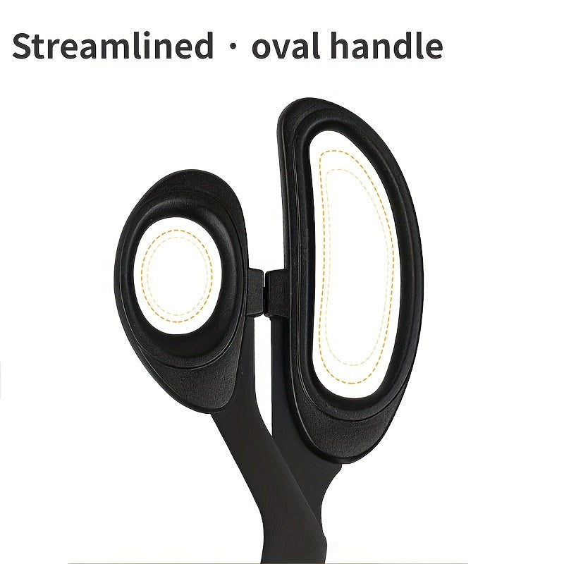 8 dyuymli zanglamaydigan po'latdan tayyorlangan tikuvchining kesgichlari, aniq va chidamli, tikuv va hunarmandchilik uchun, qora tutqich