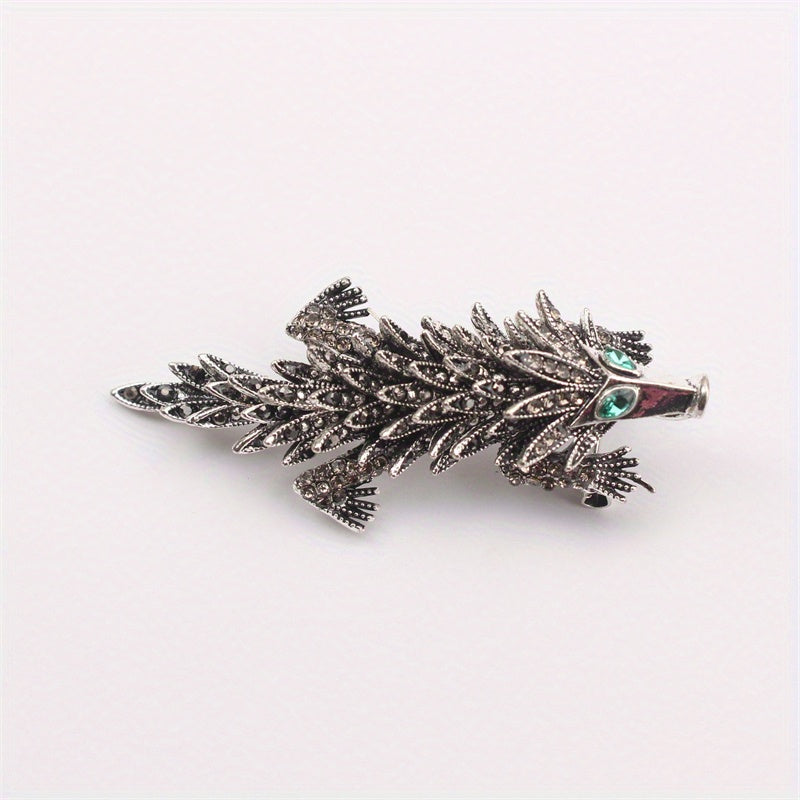 Rhinestone Hedgehog Brooch Jewelry for Women Christmas Gift Party Accessory