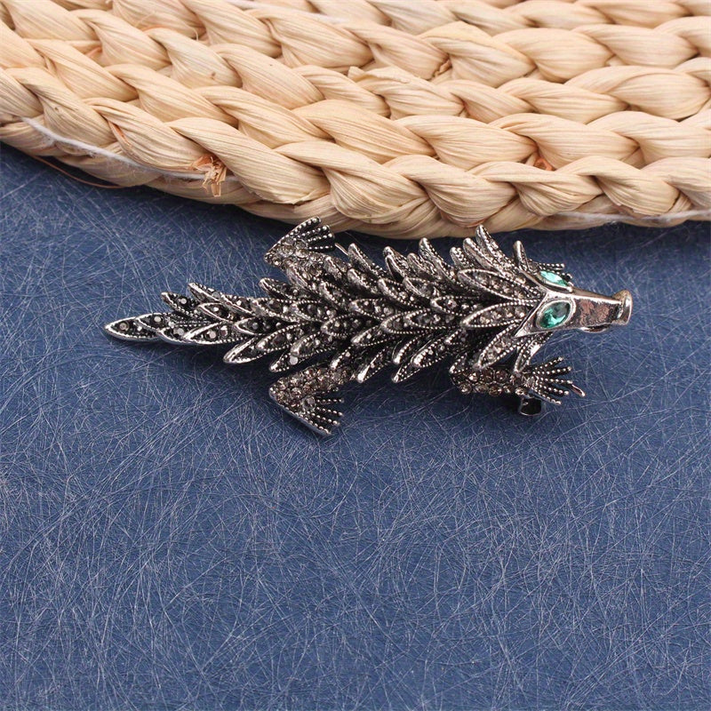 Rhinestone Hedgehog Brooch Jewelry for Women Christmas Gift Party Accessory