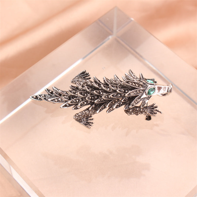 Rhinestone Hedgehog Brooch Jewelry for Women Christmas Gift Party Accessory