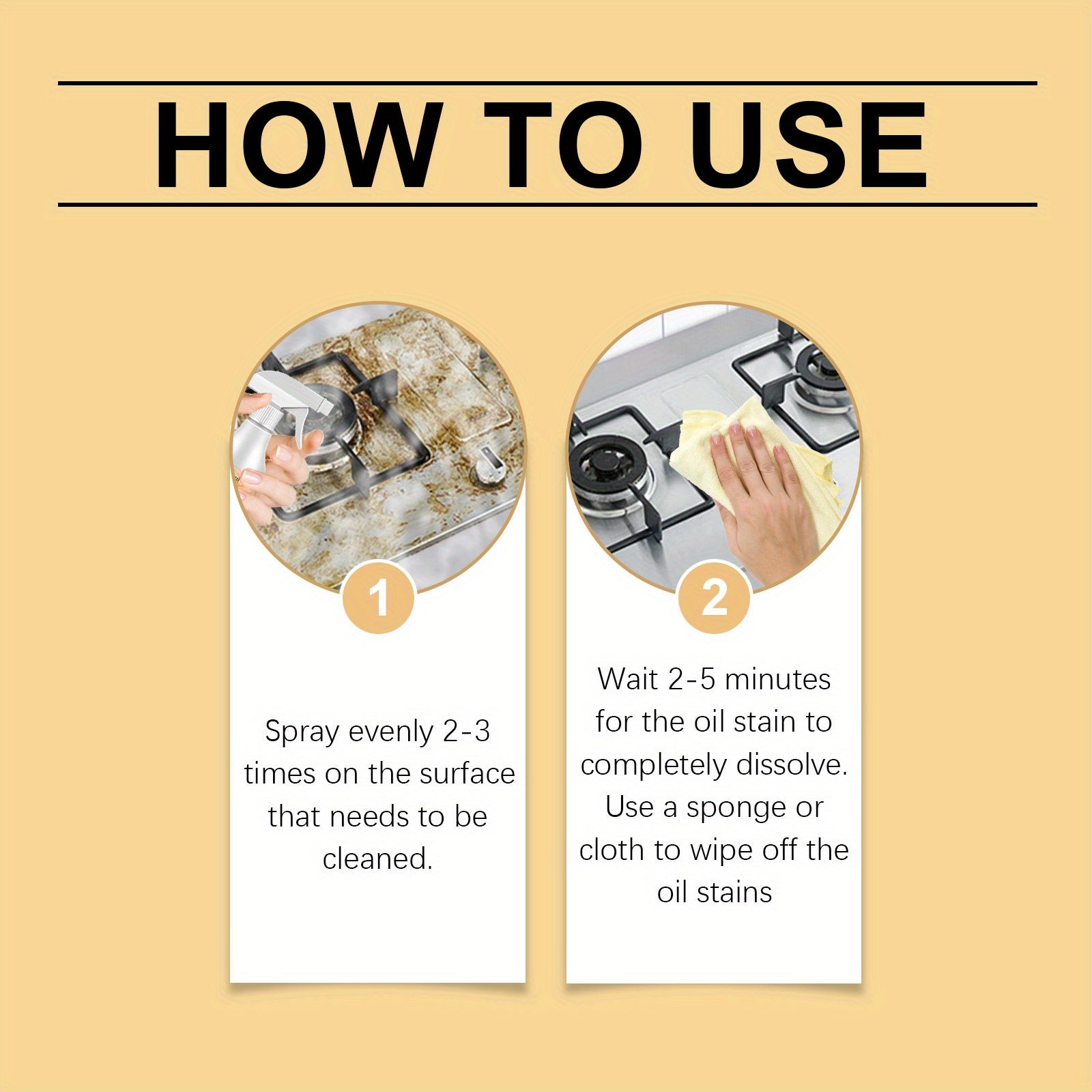 Limpiador de espuma multiusos de 120 ml para superficies de cocina y metal