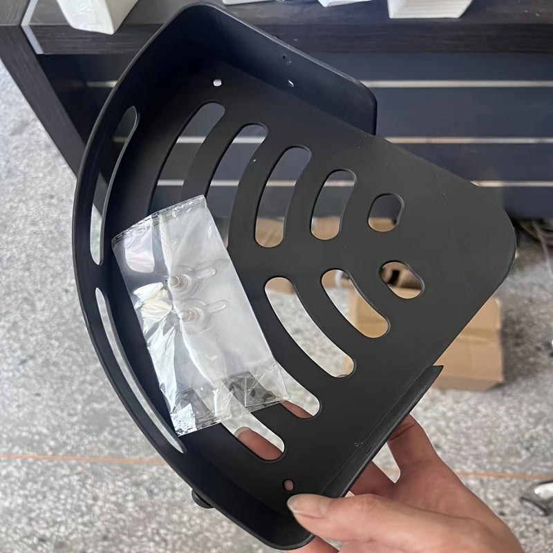 Multi-Layered Plastic Bathroom Corner Shelf No-Drill Installation Kitchen Toilet Organizer