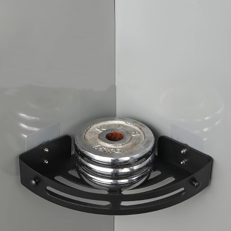 Multi-Layered Plastic Bathroom Corner Shelf No-Drill Installation Kitchen Toilet Organizer