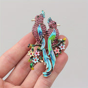 Peacock Brooch Rhinestones Decorative Jewelry for Bags Clothing Hats
