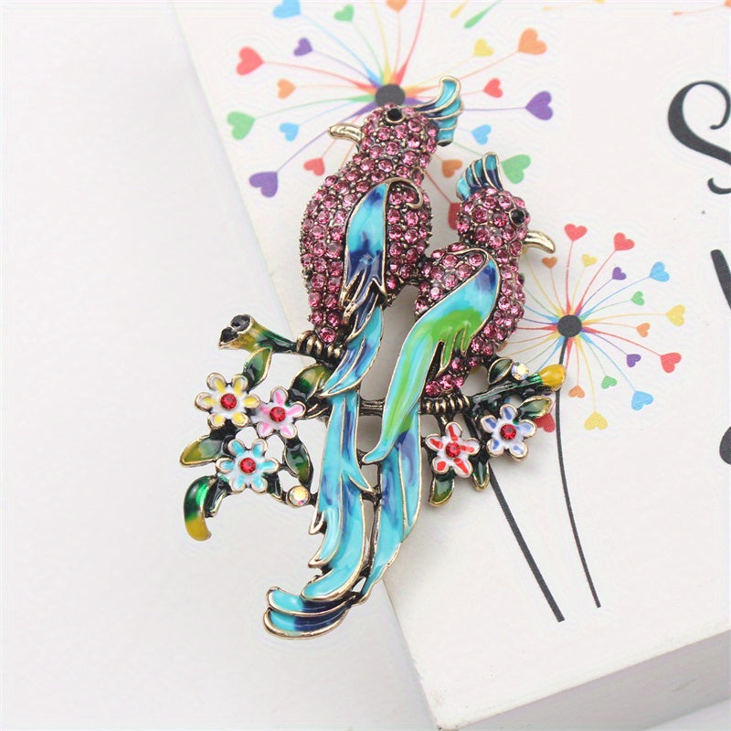 Peacock Brooch Rhinestones Decorative Jewelry for Bags Clothing Hats