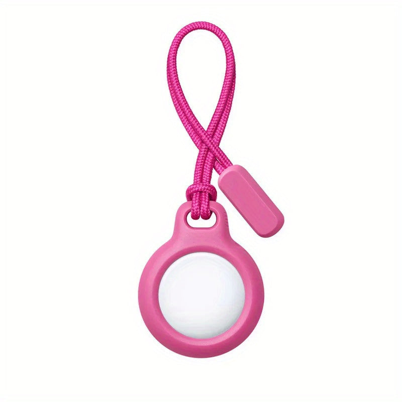 Universal Durable PC AirTag Protective Case with Keychain Anti-Scratch Bumper