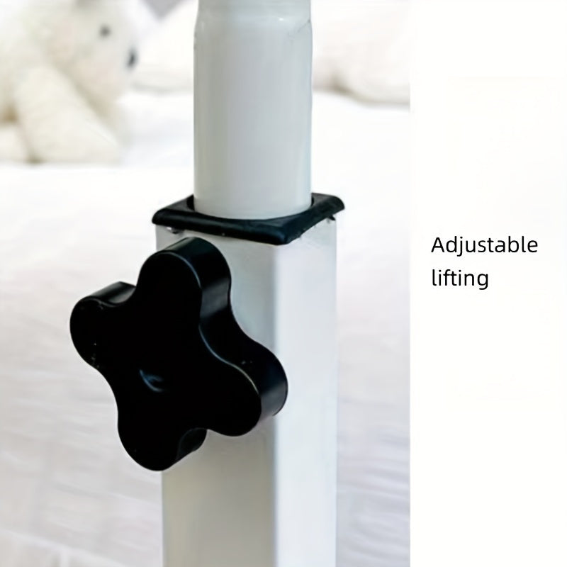 Escritorio plegable grande ajustable con ruedas para estudio, portátil, trabajo, negro