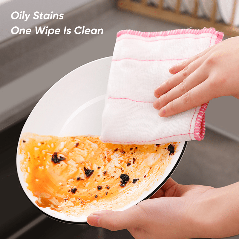 Absorbent Microfiber Dish Cloths Reusable Kitchen Cleaning Towels