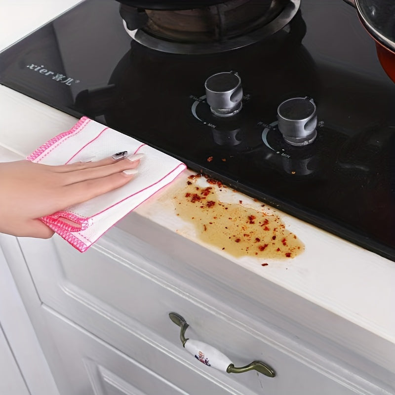 Absorbent Microfiber Dish Cloths Reusable Kitchen Cleaning Towels