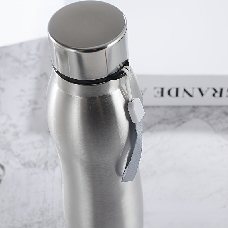 Large Capacity Stainless Steel Water Bottle with Steel Cap Anti-Shatter PVC-Free Portable for Travel Outdoor
