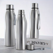 Large Capacity Stainless Steel Water Bottle with Steel Cap Anti-Shatter PVC-Free Portable for Travel Outdoor