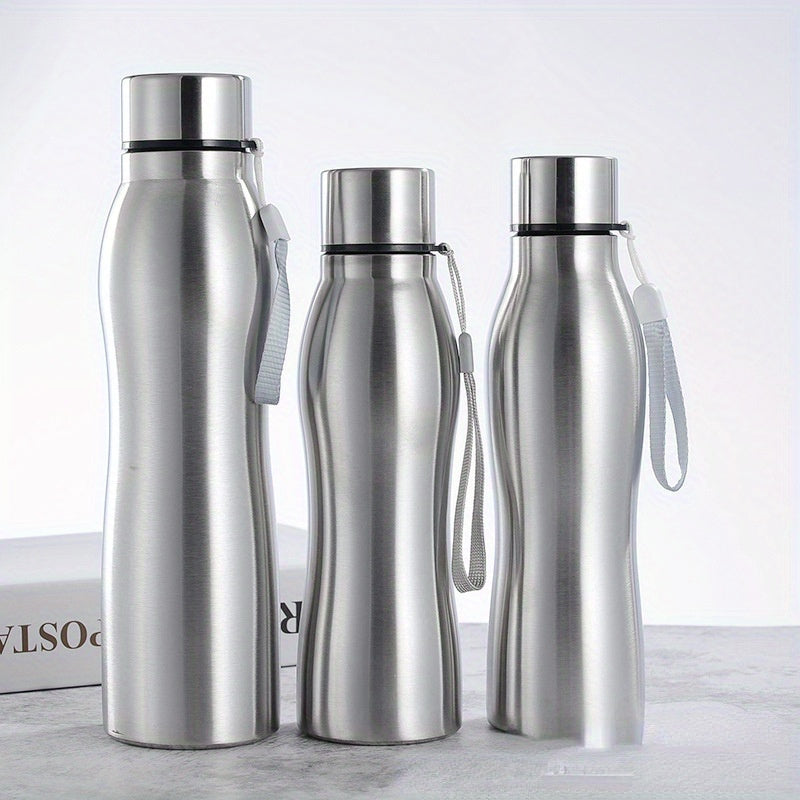Large Capacity Stainless Steel Water Bottle with Steel Cap Anti-Shatter PVC-Free Portable for Travel Outdoor