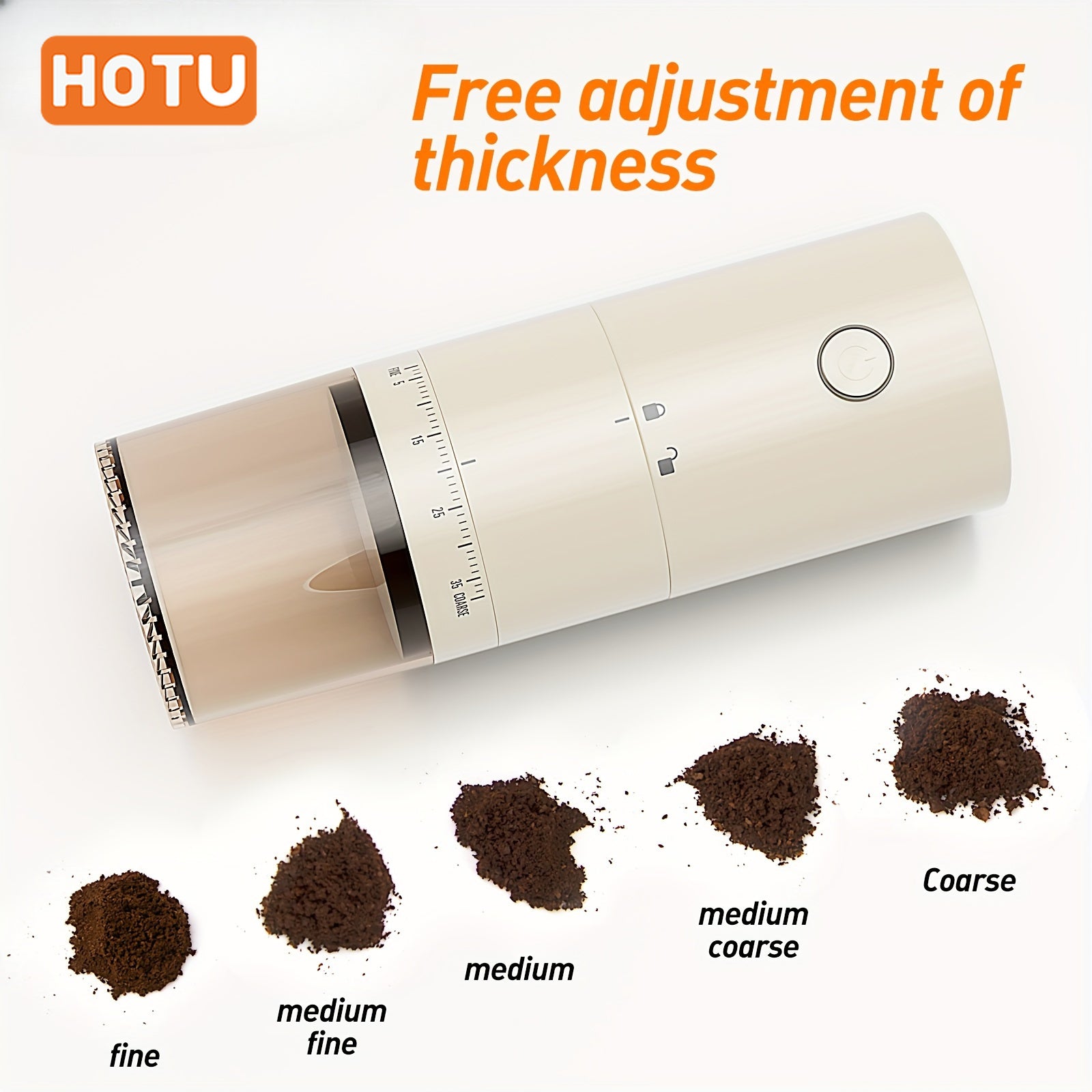 Electric Coffee Grinder Adjustable Burr Mill for Beans Spices 36V
