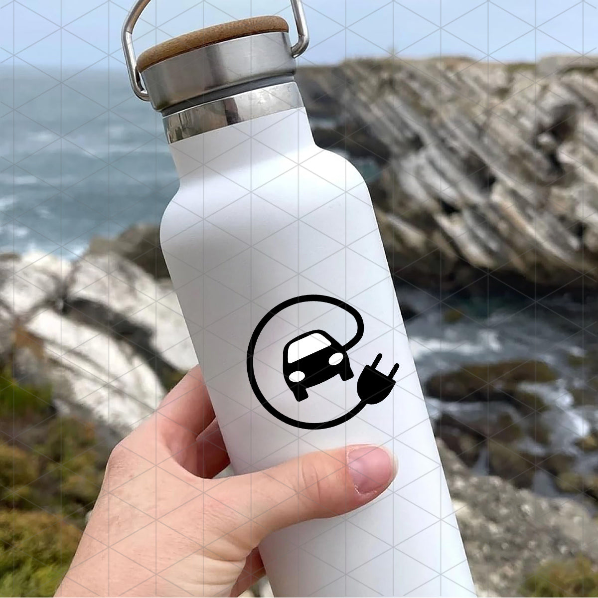 Electric Vehicle Charging Port Decal Matte Vinyl Self-Adhesive Car Exterior Accessory