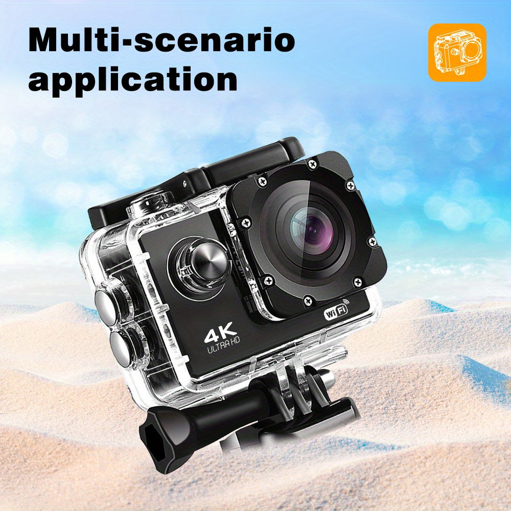 4K Ultra HD Action Camera with WiFi Remote Control 170° Wide Angle Lens 32GB Memory