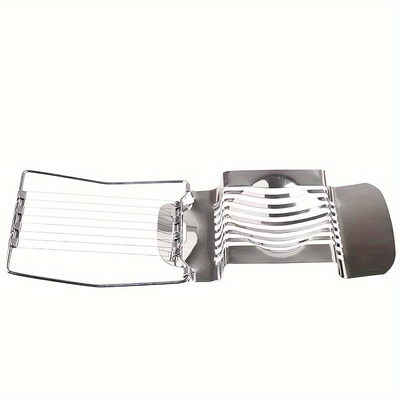 Stainless Steel Egg Slicer Manual Kitchen Gadget for Hard-Boiled Eggs