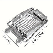 Stainless Steel Egg Slicer Manual Kitchen Gadget for Hard-Boiled Eggs