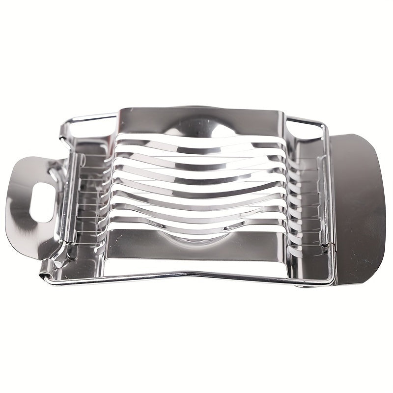Stainless Steel Egg Slicer Manual Kitchen Gadget for Hard-Boiled Eggs