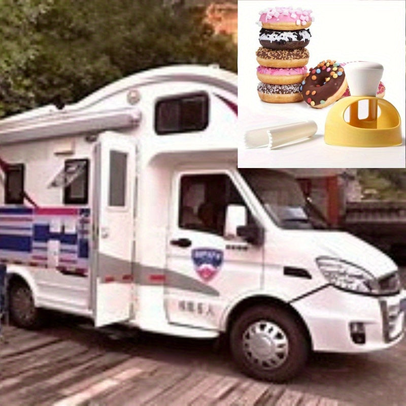 2 шт. комплект для самостоятельного изготовления пончиков с ложкой, плоскогубцами, антипригарной пластиковой формой для кухни в автодоме