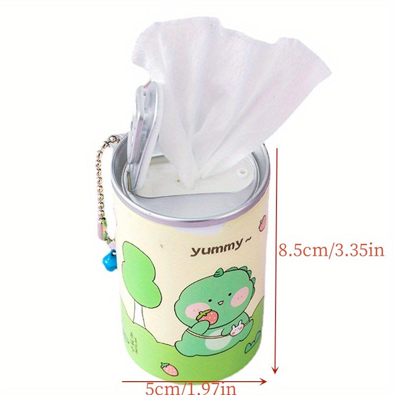 Милые мультяшные графические портативные влажные салфетки в мини-контейнере, 30 штук, одноразовые дорожные чистящие полотенца для детей и взрослых