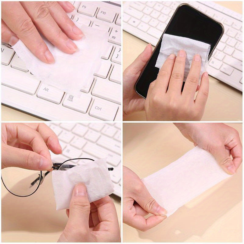 Милые мультяшные графические портативные влажные салфетки в мини-контейнере, 30 штук, одноразовые дорожные чистящие полотенца для детей и взрослых