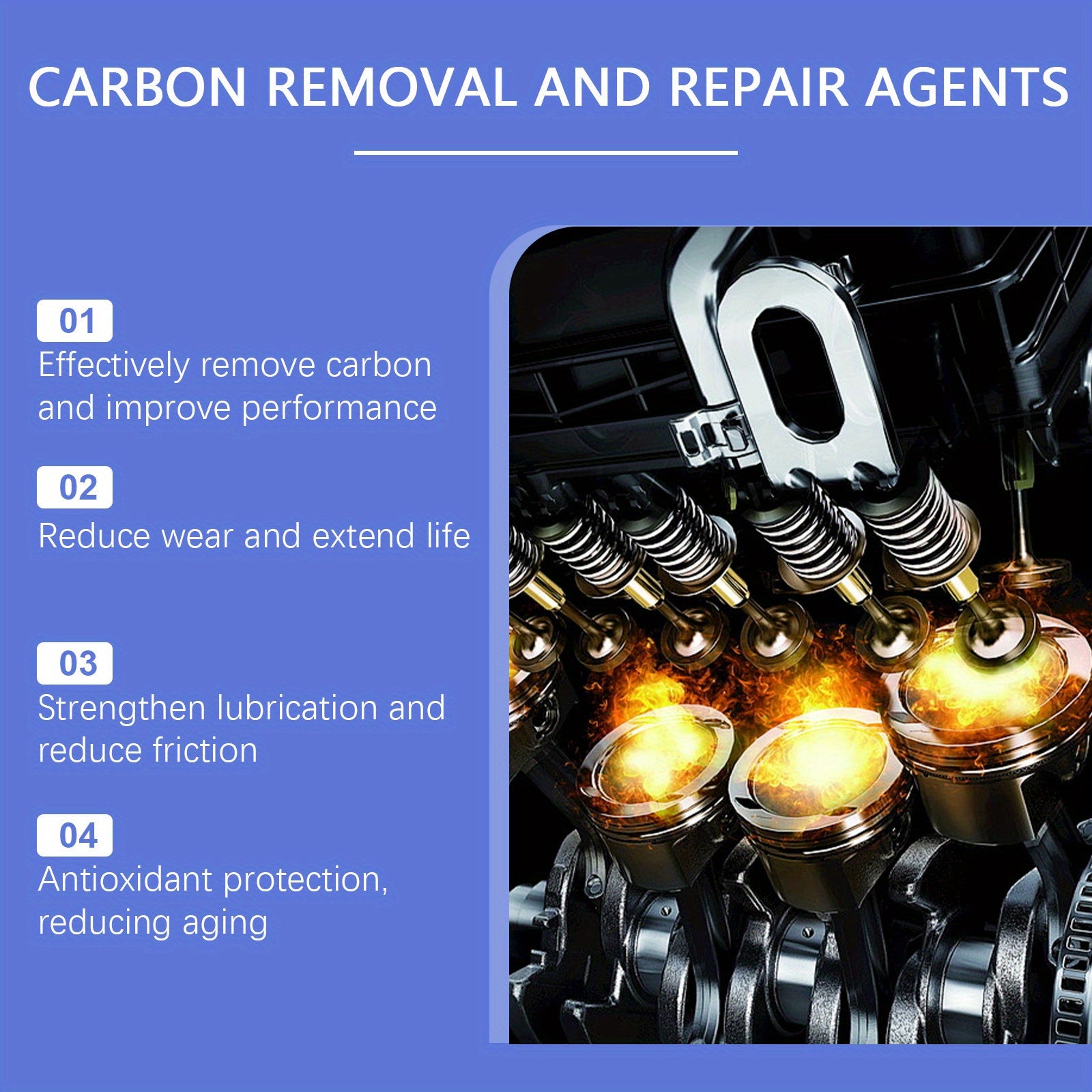 Добавка для удаления углерода и ремонта двигателя, масло для бензиновых двигателей, 100 мл