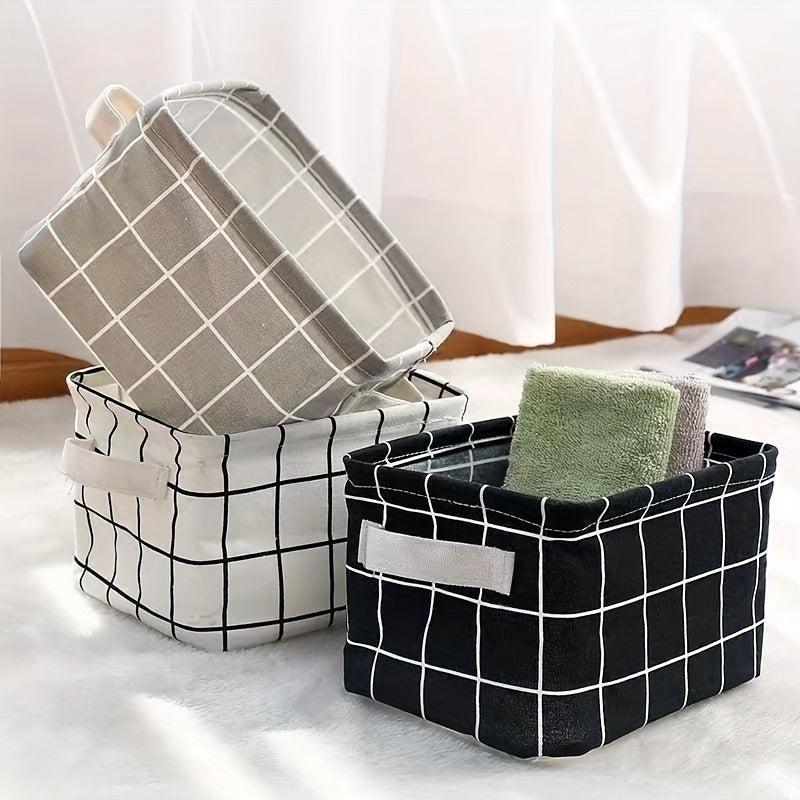Organizador de almacenamiento plegable impermeable con asa para baño, calcetines y cosméticos