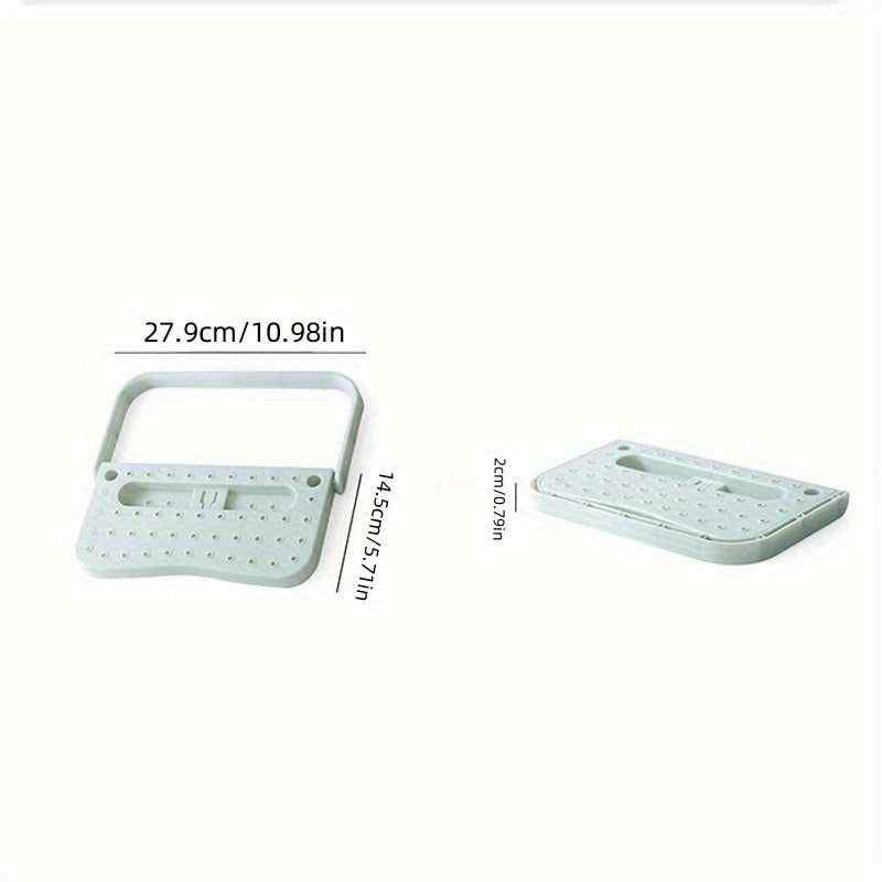 Wall-Mounted Foldable Shoe Rack with Suction Cups for Slippers Storage