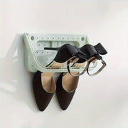 Wall-Mounted Foldable Shoe Rack with Suction Cups for Slippers Storage