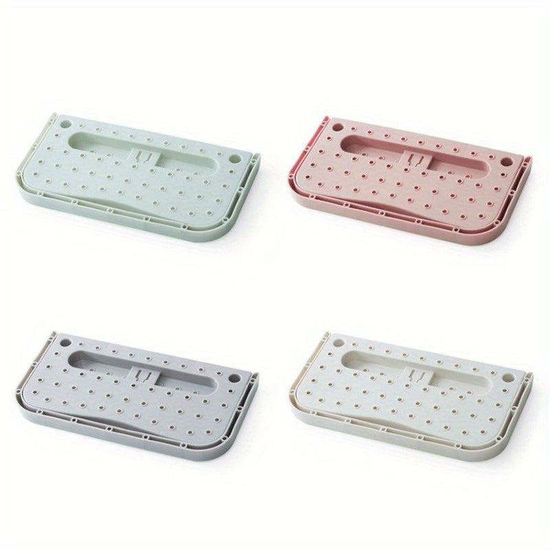 Wall-Mounted Foldable Shoe Rack with Suction Cups for Slippers Storage