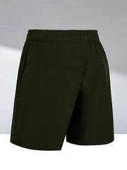 Мужские повседневные шорты из полиэстера, классический крой, карманы, большие и высокие размеры