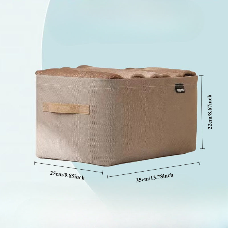 Clothing Organizer Boxes Polyester Wardrobe and Office Storage Hampers with Handles