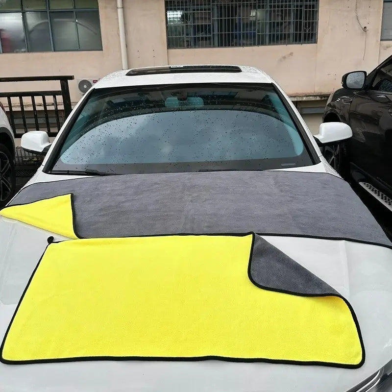 Микрофибровое полотенце для мойки автомобиля, большое, впитывающее, быстро сохнущее, без ворса