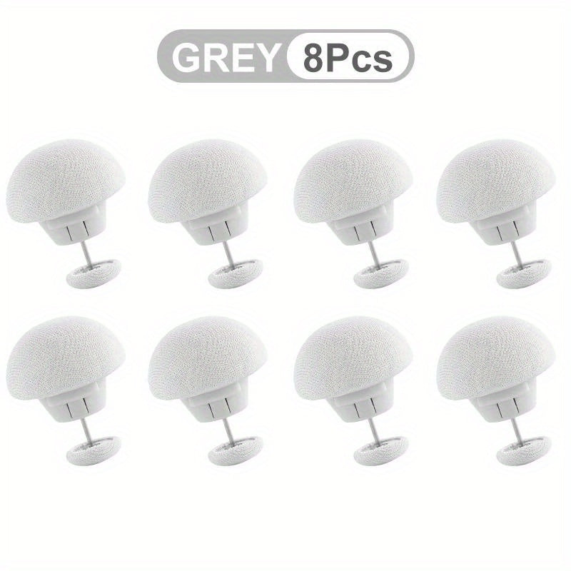 6 yoki 8 dona qo'ziqorin shaklidagi to'quv kliplari, makaron peglar, yostiq qopqog'ini ushlab turuvchi. Sirpanmaydigan va ko'rpa, kiyimlarni ushlab turish va uy tartibini saqlash uchun mukammal.